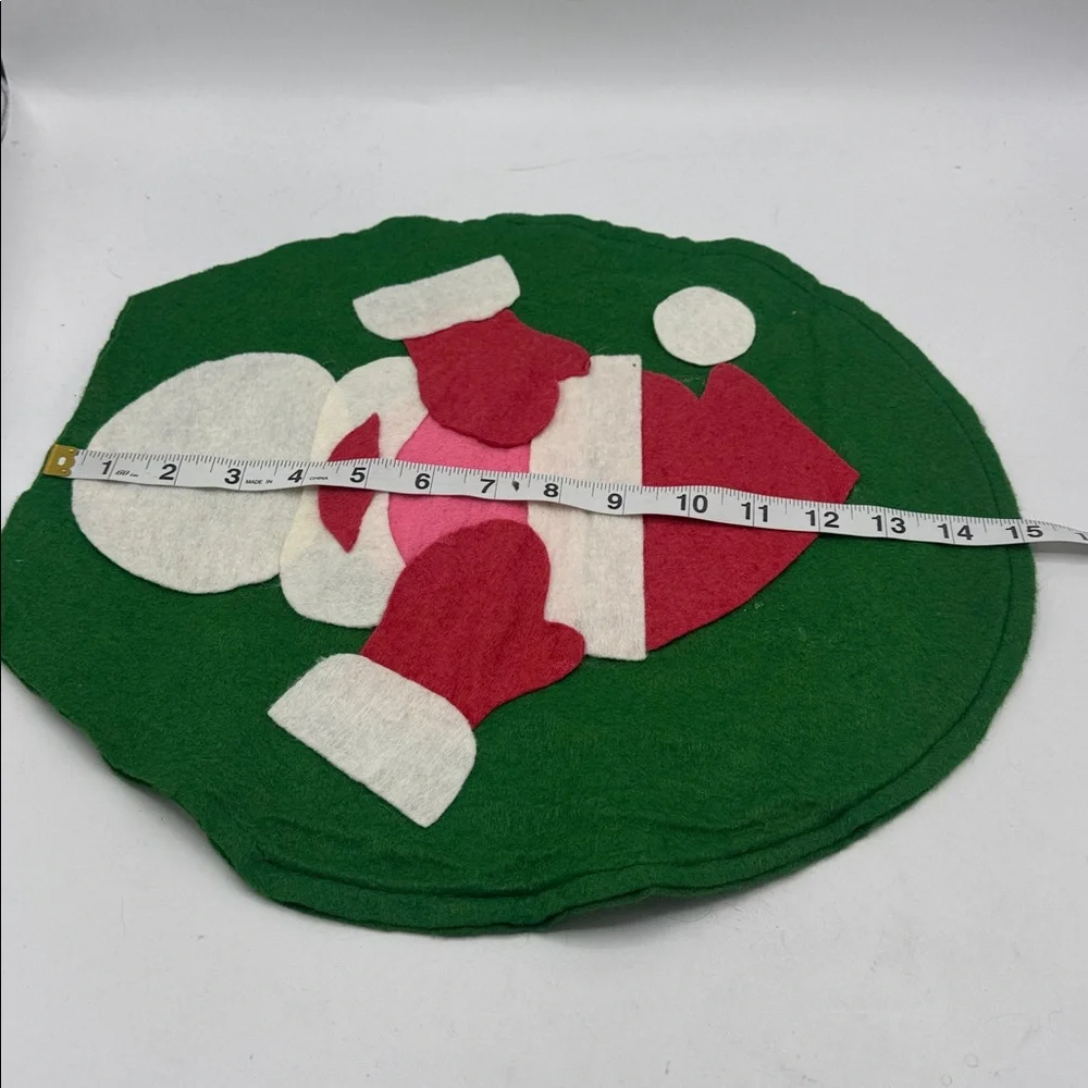 Vintage Santa Face felt toilet seat cover